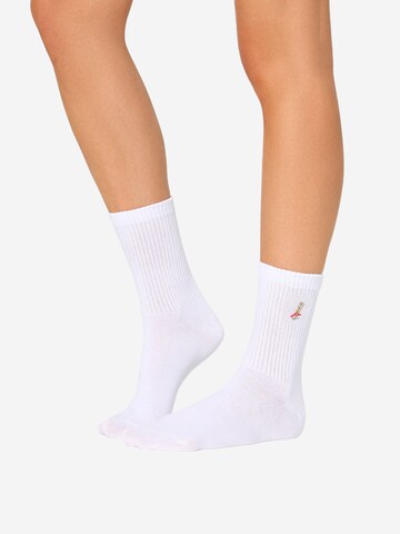 Nur Die Socks ' Good Vibes Tennis ' in White