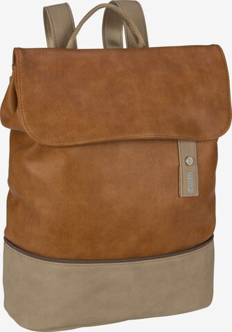 ZWEI Backpack 'Jana JR13' in Brown: front