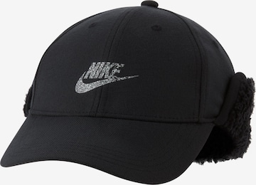 NIKE Athletic Hat 'Winterized' in Black: front