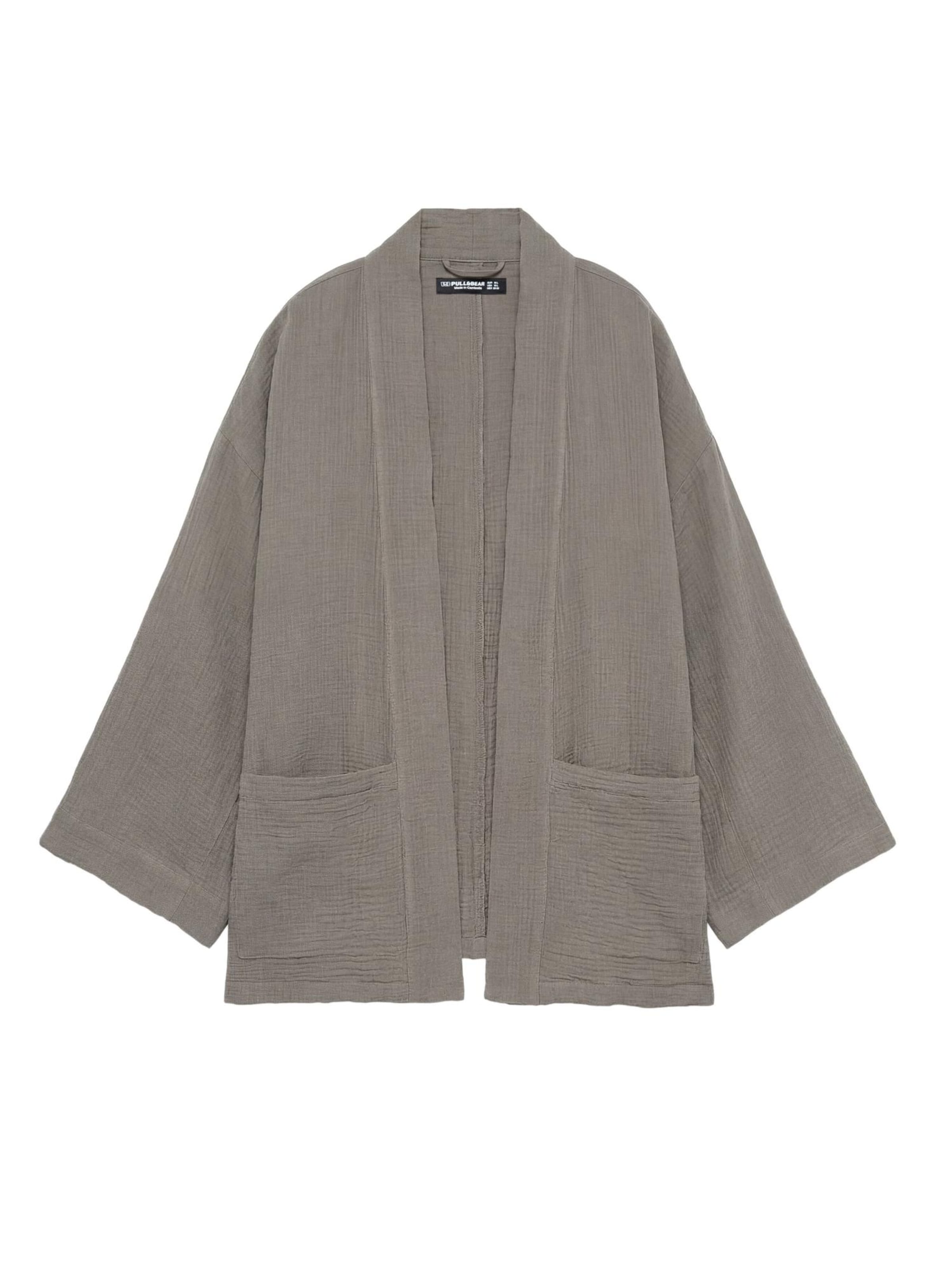 Pull&Bear Kimono värissä vihreä: etupuoli