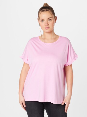 Vero Moda Curve Koszulka 'DANA' w kolorze różowy: przód