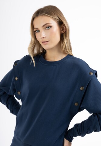 Sweat-shirt DreiMaster Vintage en bleu : devant