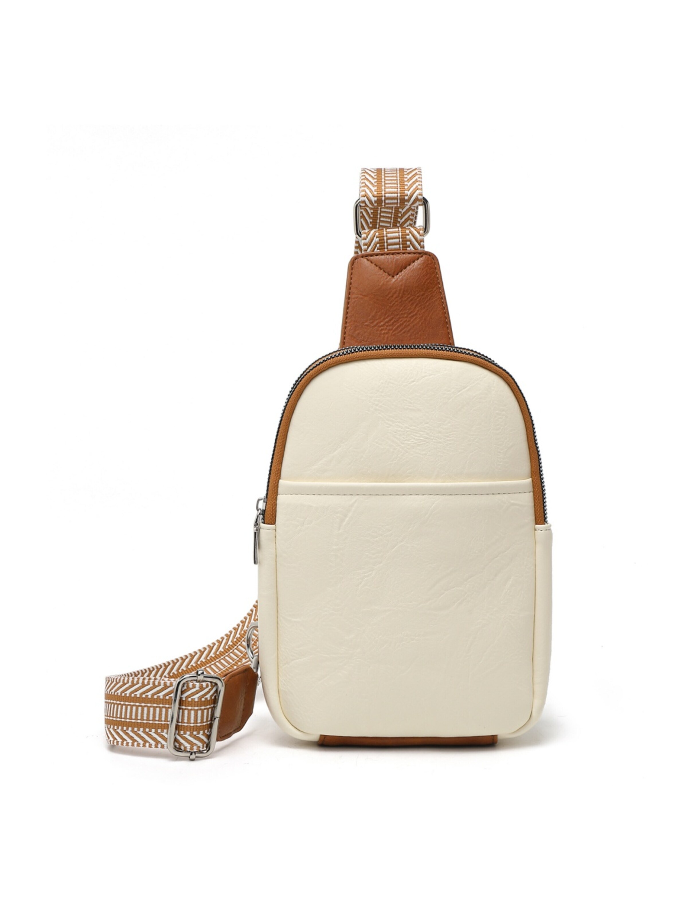 Kono Crossbody Bag in Beige: front