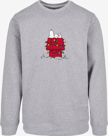 Sweat-shirt 'Peanuts Christmas Kennel' Merchcode en gris : devant