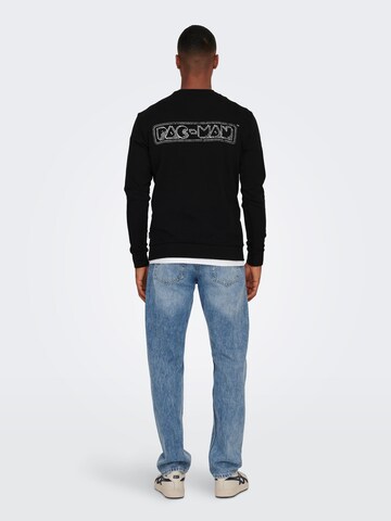 Only & Sons - Sudadera 'Pacman' en negro