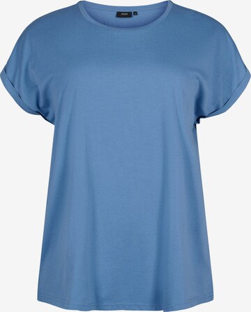 Zizzi Shirt 'KATJA' in Blauw: voorkant