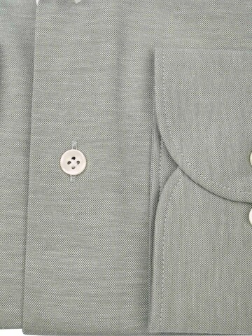 Profuomo Slim fit Button Up Shirt 'Japanese Knitted' in Green