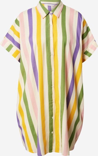 Rochie tip bluză Compania Fantastica pe ecru / galben / verde / lila / roz deschis, Vizualizare produs