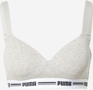 PUMA - Soutien Bustier Soutien de desporto em cinzento: frente