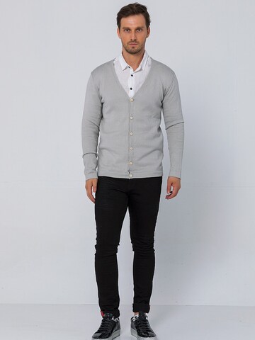 Ron Tomson Knit Cardigan in Grey