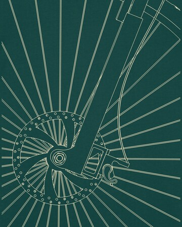 T-Shirt ' Fahrradspeichen ' Watapparel en vert