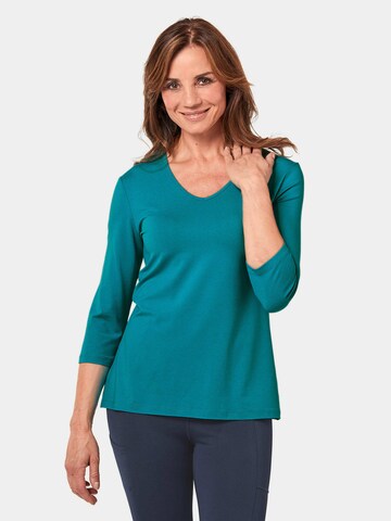 Goldner Shirt in Grün: Vorderseite