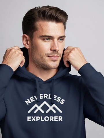 Neverless Sweatshirt 'Bergkette' in Blue