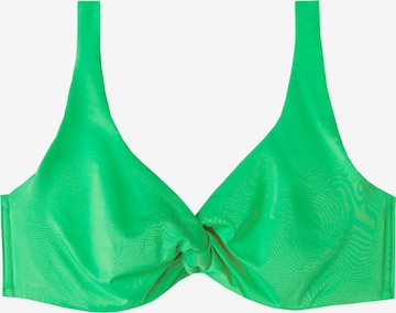 CALZEDONIA T-shirt Bikini Top in Green: front