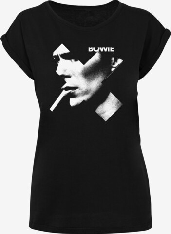 F4NT4STIC Shirt 'David Bowie' in Zwart: voorkant