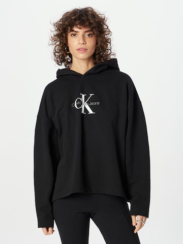 Calvin Klein Jeans Sweatshirt 'ARCHIVAL' in Zwart: voorkant