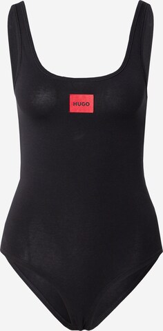 HUGO Shirt Bodysuit in Black: front
