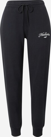 Effilé Pantalon HOLLISTER en noir : devant