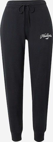 HOLLISTER Tapered Broek in Zwart: voorkant