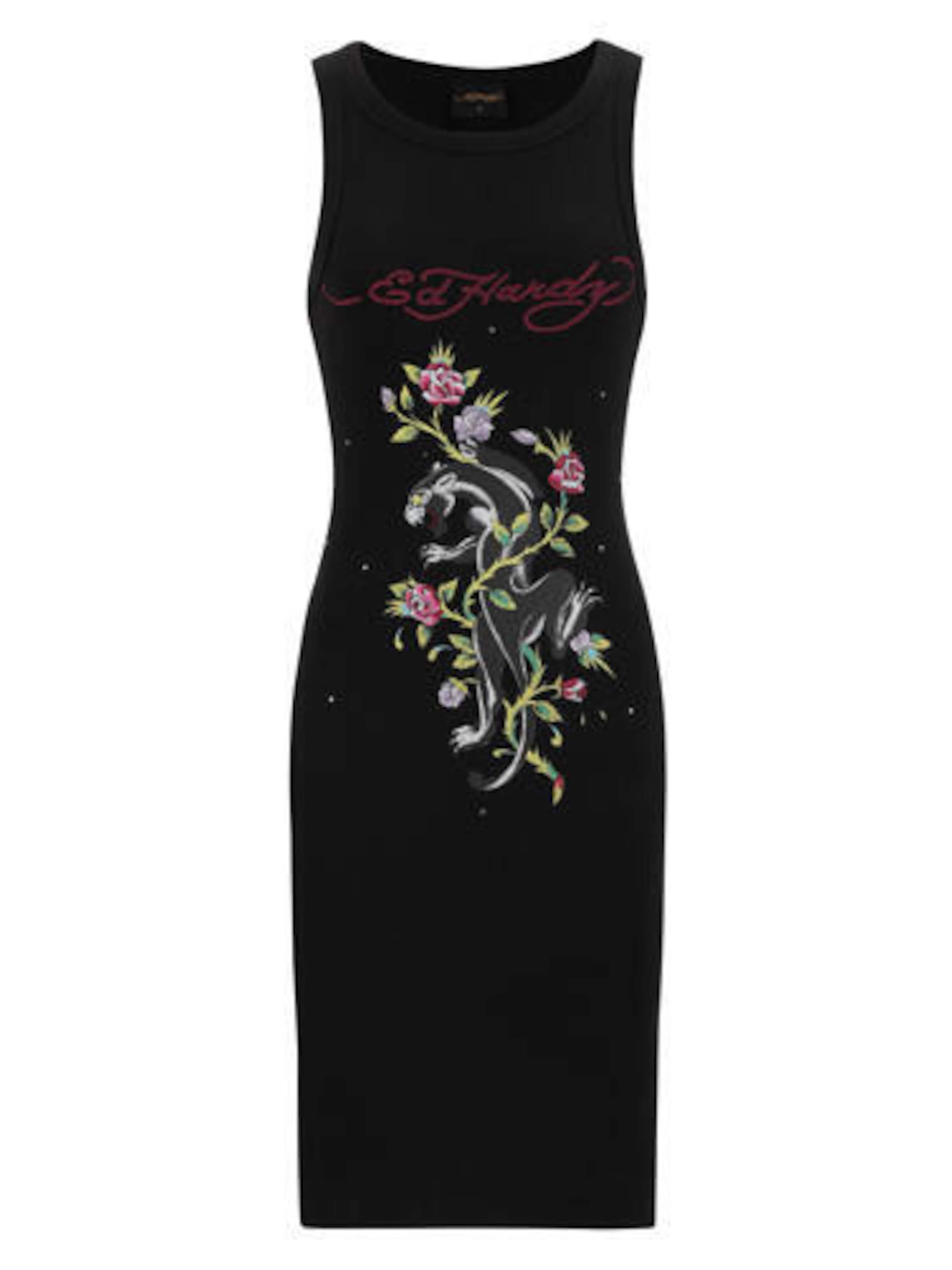 Ed Hardy Ruha 'Panther und Blumen' - fekete: elől