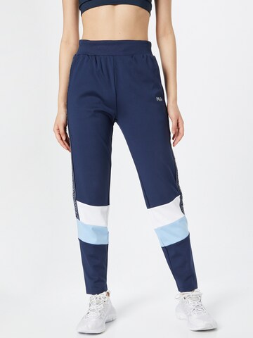 Coupe slim Pantalon de sport 'Magnolia' FILA en bleu : devant