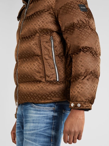 BOSS Black Winter Jacket 'Corbinian1' in Brown