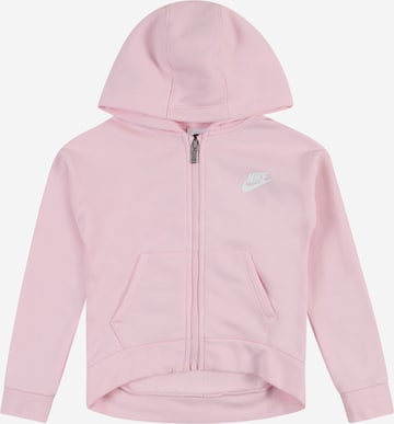 Veste de survêtement 'CLUB FLEECE' Nike Sportswear en rose : devant
