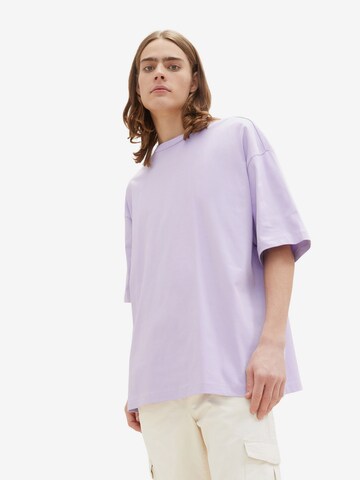 T-Shirt TOM TAILOR DENIM en violet : devant