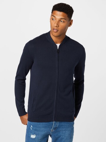 ESPRIT Knit cardigan in Blue: front