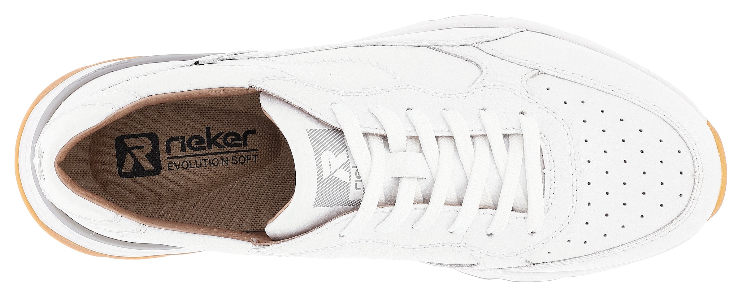 Baskets basses 'U0901' Rieker Sport en blanc