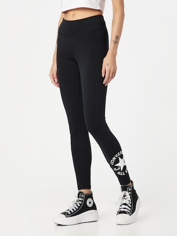 CONVERSE Skinny Leggings in Zwart: voorkant