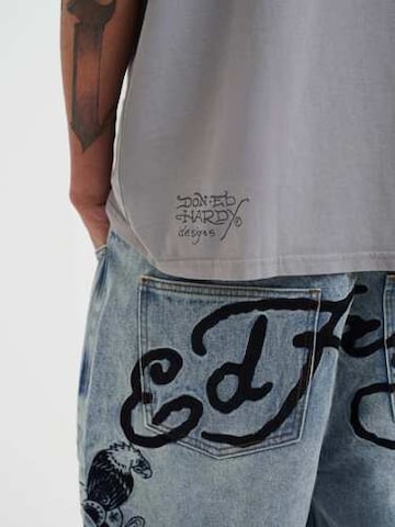 Ed Hardy T-shirt 'Don Ed Montage' i grå