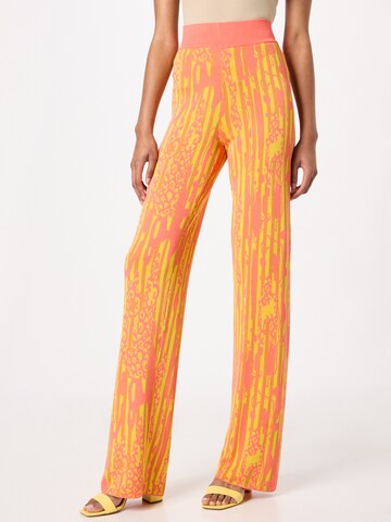 DELICATELOVE Regular Trousers 'LULA WOOD' in Yellow: front
