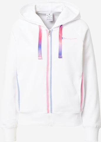 Champion Authentic Athletic Apparel Sweatjacke in Weiß: predná strana