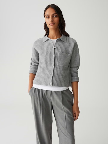 OPUS Knit Cardigan 'Dinkine' in Grey: front