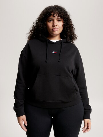 Felpa di Tommy Jeans Curve in nero: frontale