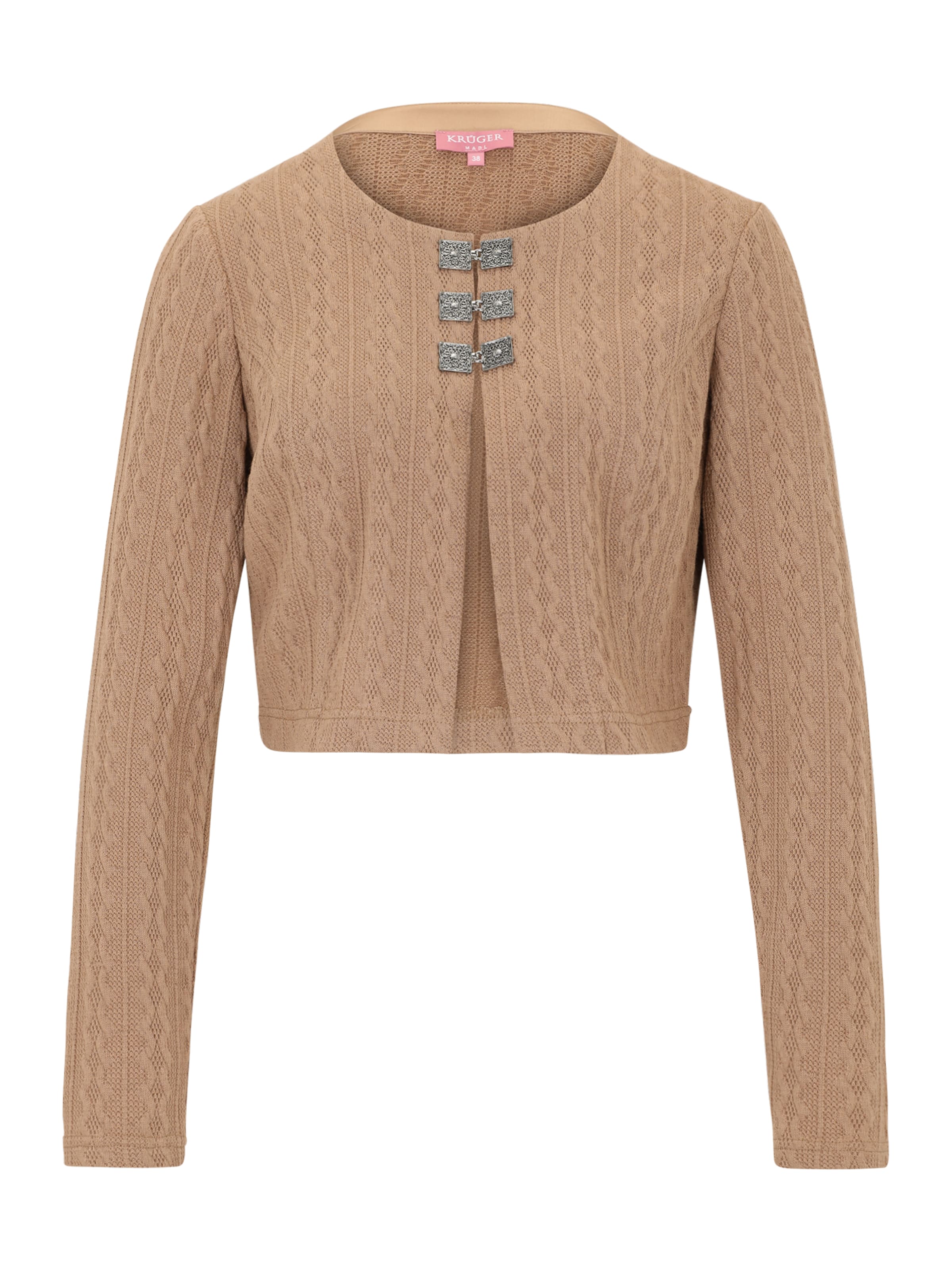 Krüger Madl Knitted Janker in Beige: front