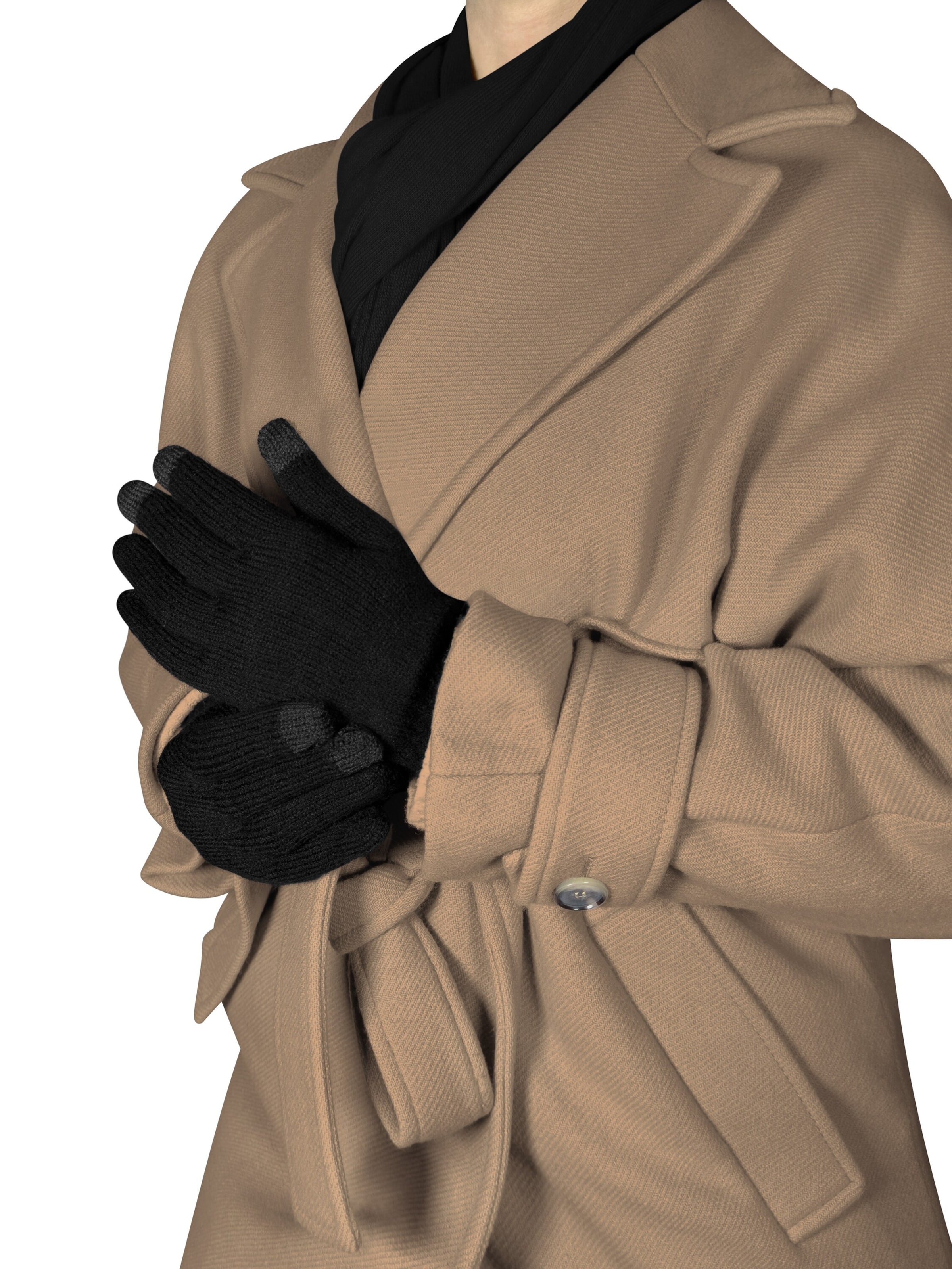 normani Full finger gloves in Black