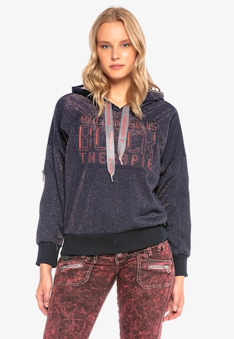 CIPO & BAXX Sweatshirt in Blauw: voorkant