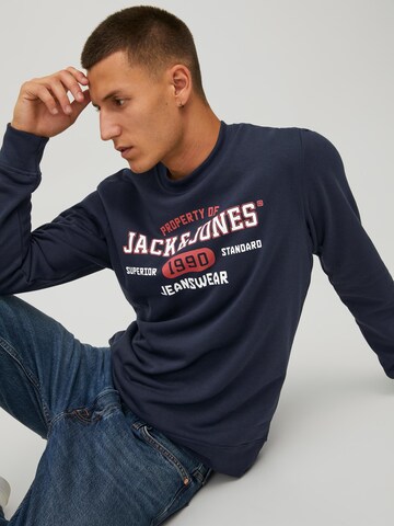 JACK & JONES Mikina 'Stamp' – modrá