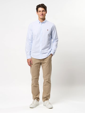 U.S. POLO ASSN. Regular Fit Skjorte 'Calvert' i blå