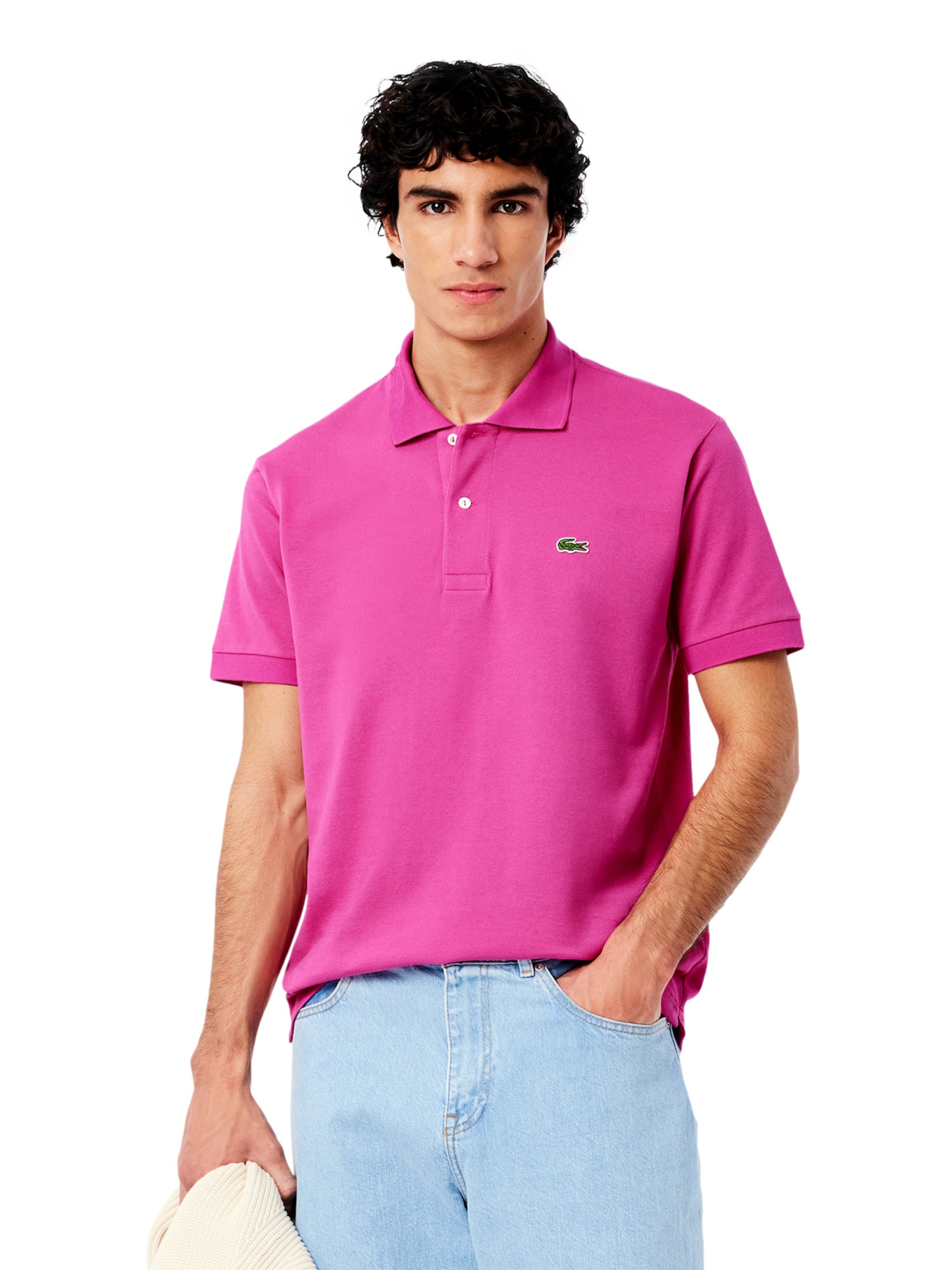 LACOSTE Regular fit Shirt in Roze: voorkant