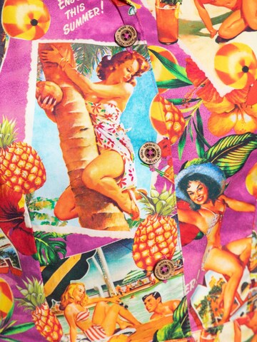 Queen Kerosin Bluse 'Miami & Long Beach'‌‌‌‌‌‌‌‌‌‌ in Mischfarben