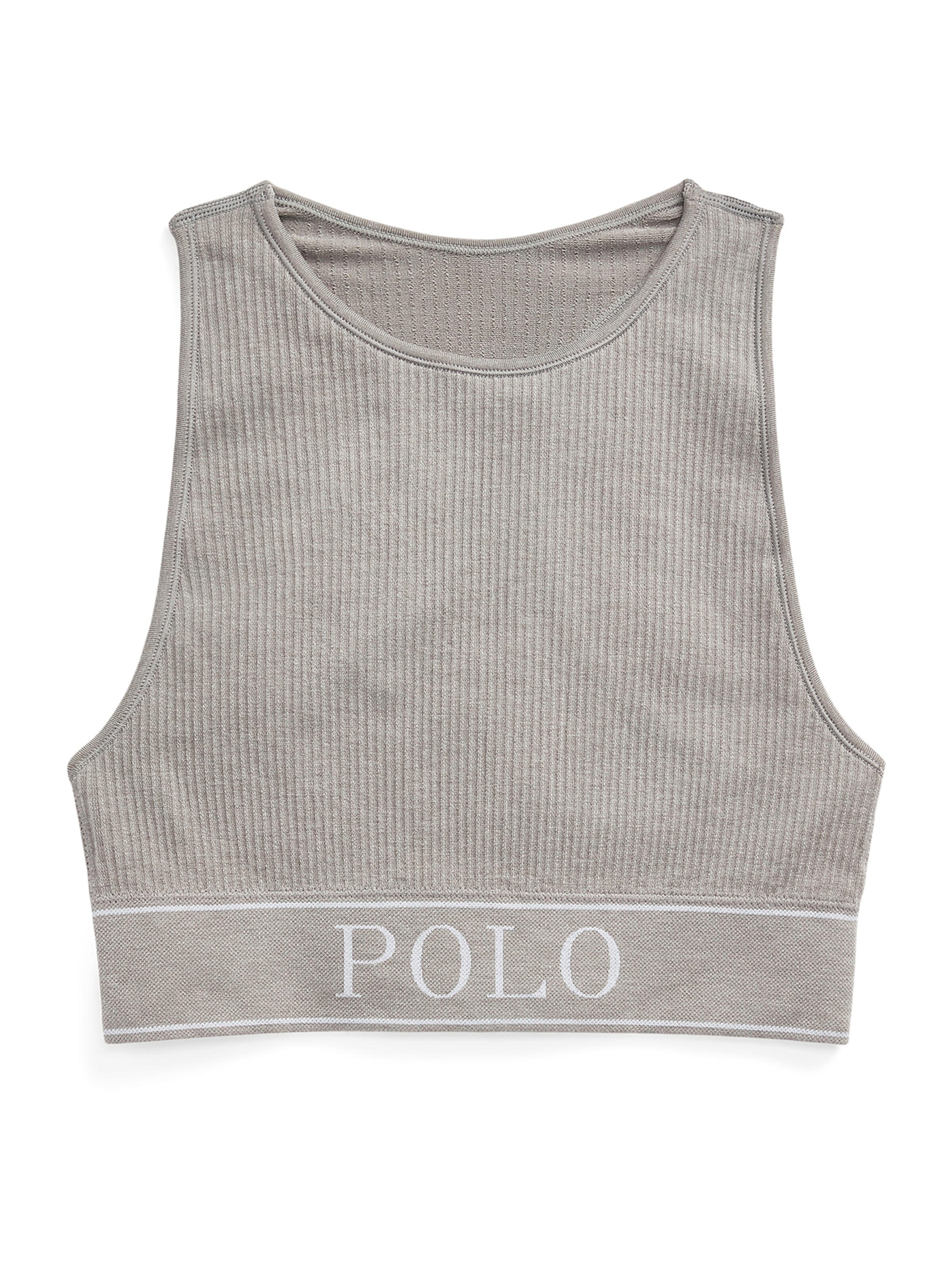 Polo Ralph Lauren Bustier BH ' Neck Top ' in Grijs: voorkant