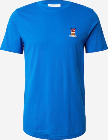 Lindbergh Tričko 'Christmas' – modrá: přední strana