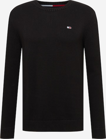 Tommy Jeans Sweater in Black: front