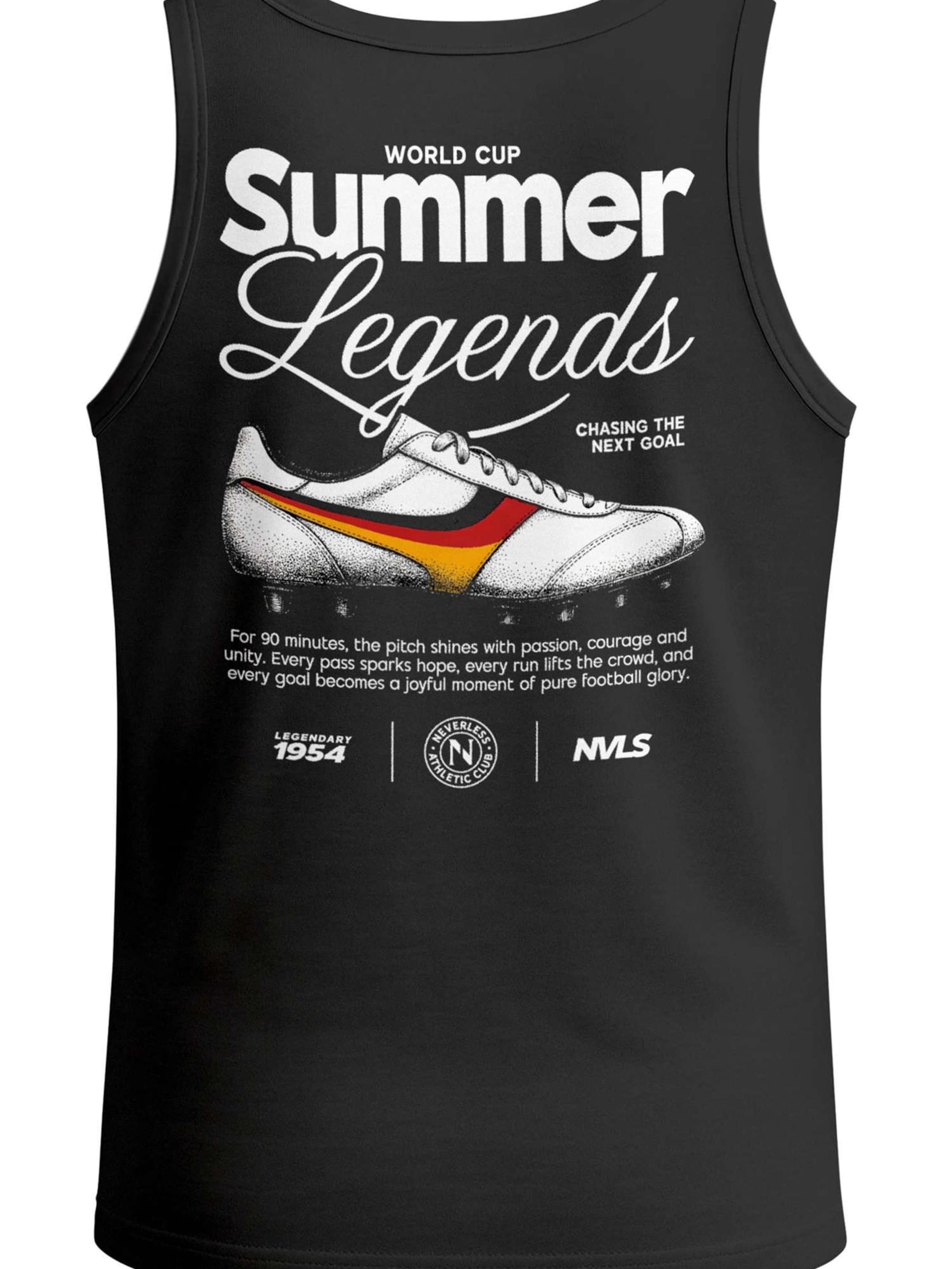 Neverless Shirt 'Soccer Summer Legends' in Black: front