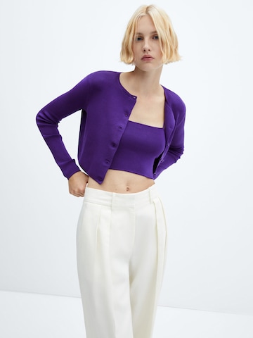 Cardigan 'Diana' MANGO en violet : devant