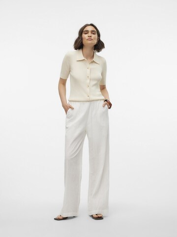 VERO MODA Wide leg Pants 'VMViola' in White