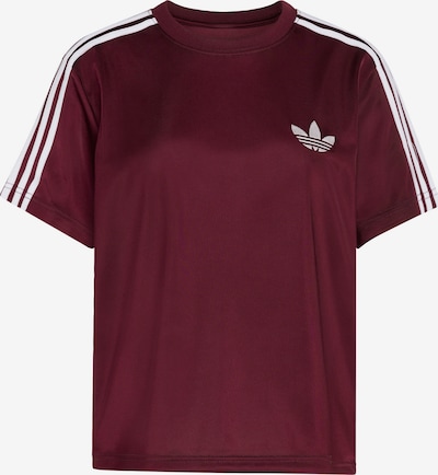 XS dydžio Marškinėliai 'Firebird' iš ADIDAS ORIGINALS, spalva – vyno raudona spalva / balta, Prekių apžvalga